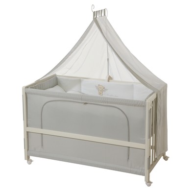 Roba Room Bed Kinderbett Beistellbett Heartbreakerbär 60x120 weiß lackiert NEU