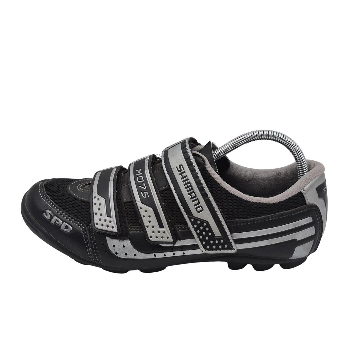 Shimano Men\'s 10.5 Black Double Strap Cycling Shoes With SPD Clips SH MT42NV Shimano 2 Bolt Casual Cycling Shoes for Men for sale | eBay main image 3