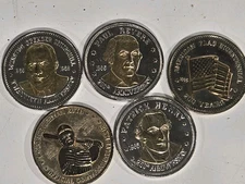 Lot 5 Double Eagle Coins 1985  Babe Ruth American Flag Paul Revere Patrick Henry