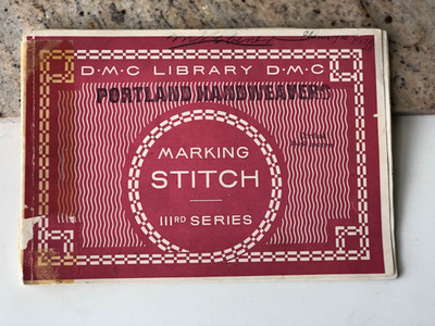 DMC LIBRARY MARKING STITCH 3rd Series, Vintage Embroidery Book Handweavers 1920s
