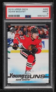 2019-20 Upper Deck Young Guns Adam Boqvist #492 PSA 9 MINT Rookie RC