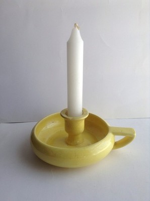 Vintage Rarität Shorter & Son Ltd Zitronengelb Wee Willie Winkie Chamberstick