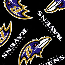 Baltimore Ravens NFL Fleece Fabric - 60" Wide - Sold by The Yard  Bolt