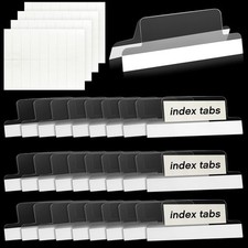 2 Inch Insertable Self-Adhesive Tabs with Printable 2 inch, Clear, White