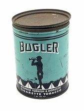 Vintage Bugler Tobacco 5” Tin