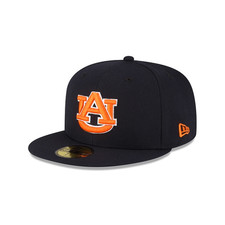 New Era Auburn University Tigers 59FIFTY Fitted Embroidered Hat Black Size 71/4