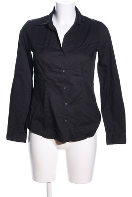 H&M Langarmhemd Damen Hemd Gr. DE 36 schwarz Business-Look