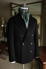 Double Breasted Mens Suits Jacket Casual Cashmere Peak Lapel Winter Outdoor Coat