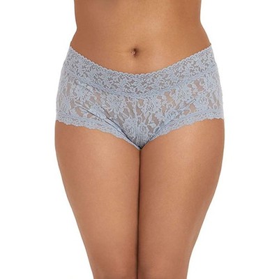 Hanky Panky Women's Signature Lace Plus Size Boyshort, Grey, 2X