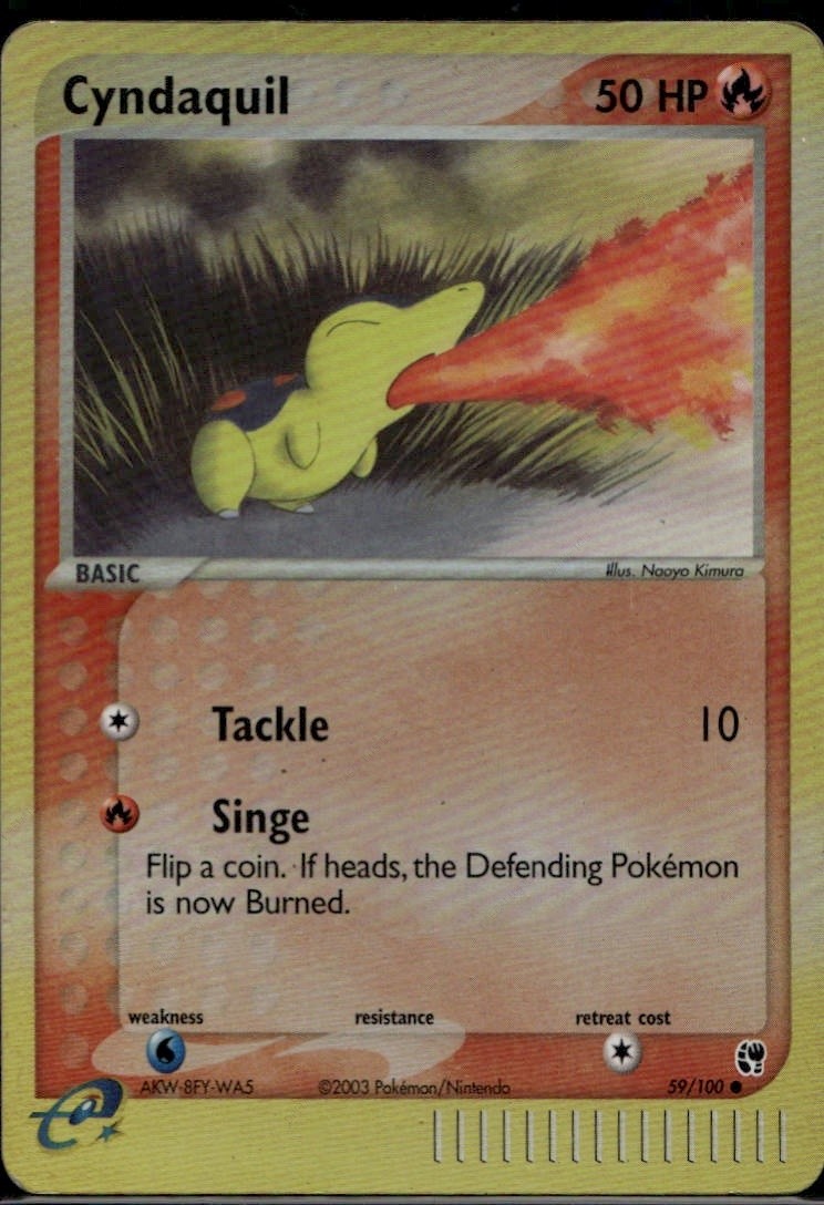 Cyndaquil Reverse Holofoil Common Sandstorm 59/100 NM