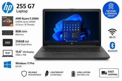 HP GÜNSTIG Laptop 255 G7 RYZEN 5 2500U 8GB 256GB SSD 15,6'' Windows 11 Pro