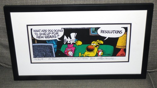 MOTHER GOOSE AND GRIMM 2014 FRAMED COMIC STRIP PROOF PRINT SIGNED MIKE PETERS