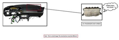 BLK PASSENGER DASH AIR BAG OEM 16-23 MERCEDES-BENZ GLC300