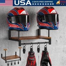 Motorcycle Helmet Holder Wall Mounted Helmet Holder Wall Mount with Helmet Rack