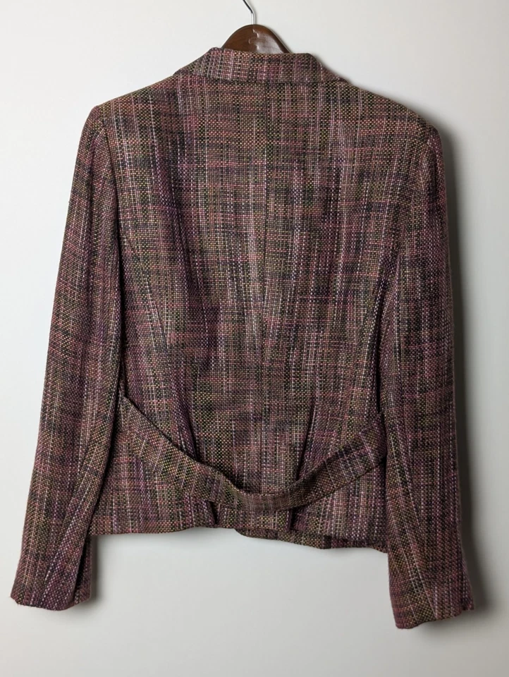 Jaqueta Blazer Feminina Jones New York Tamanho 10 Multicolorida Tweed 2 Botões - Imagem 2 de 4