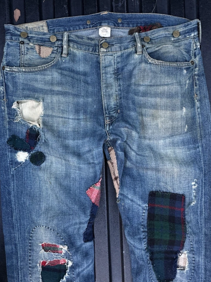 Jeans de mezclilla vintage Polo Ralph Patchwork 36x30 Ralph Lauren Foto 2 de 4