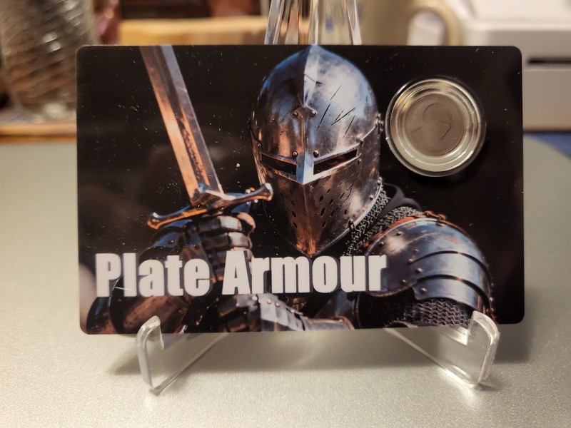 Plate Armour  1/500 Oz 999 Platinum Coin 25 Dollars Liberia