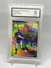 2018 ILLUSIONS TOM BRADY JIM PLUNKETT FOIL GEM 10 THE GOAT