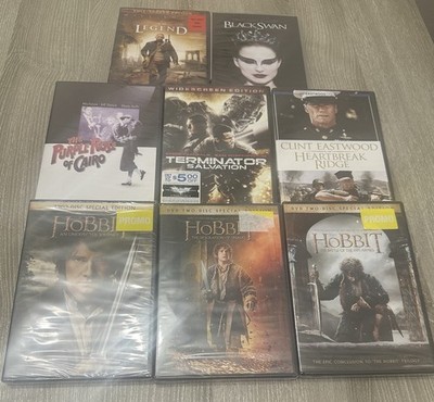 Lot of 8 Sealed DVDs   Hobbit Trilogy Special Editions, Black Swan, I Am Legend