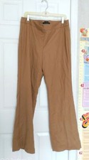 NWT Talbots Women's wool tan beige straight heritage pants size 12