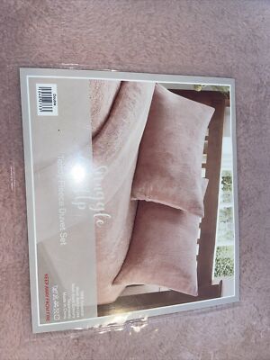 Kuscheliges Teddyfleece Doppel Bettwäscheset Rosa