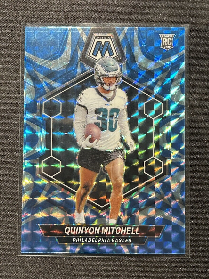 2024 Mosaic Football - Quinyon Mitchell RC Reactive Blue Mosaic Prizm #322