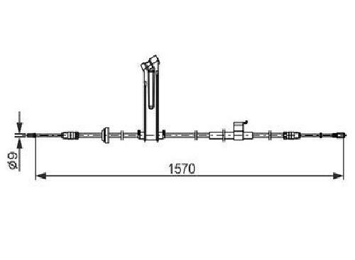 Original Bosch Seilzug Feststellbremse 1 987 482 833 FüR Ford-image