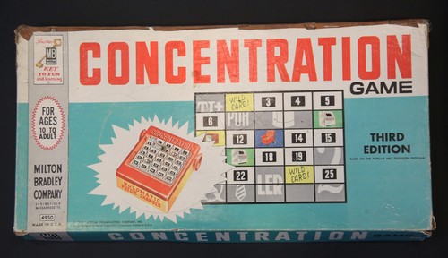 Concentration Board Game 1962 3rd Edition Milton Bradley Very Good Condition - Picture 11 of 15