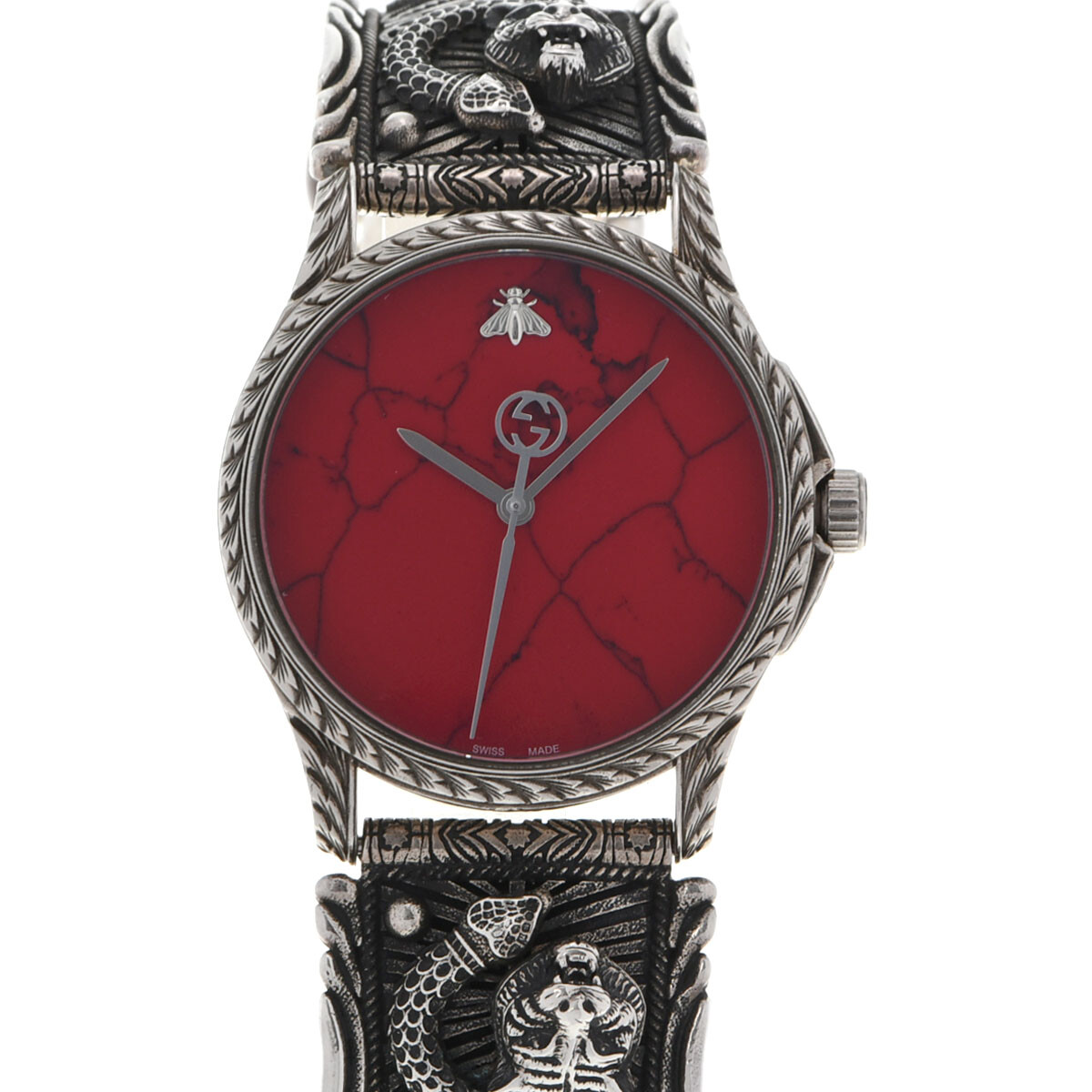 GUCCI 腕時計 bee 蜂 126.2 クロノグラフ 黒-