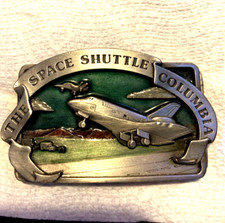 Space Shuttle Columbia Landing Vintage Belt Buckle