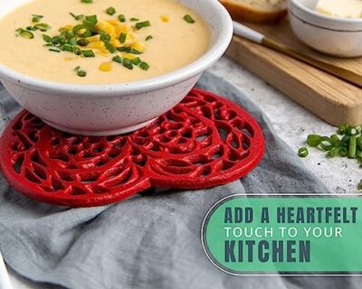 Cast Iron Heart Trivet - Decorative Cast Iron Trivet For Kitchen - View #3