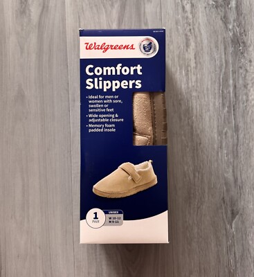 WALGREENS Unisex SIZE W:10-12 M:9-11 -Comfort Slippers-Sore