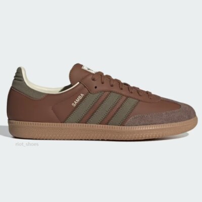 Adidas Samba OG Shoes 'Olive Strata/Preloved Brown' - IE9122 Expeditedship