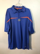 VTG Nike Florida Gators Polo shirt Men  s Size XL Short Sleeve Blue Dri-FIT Y2K