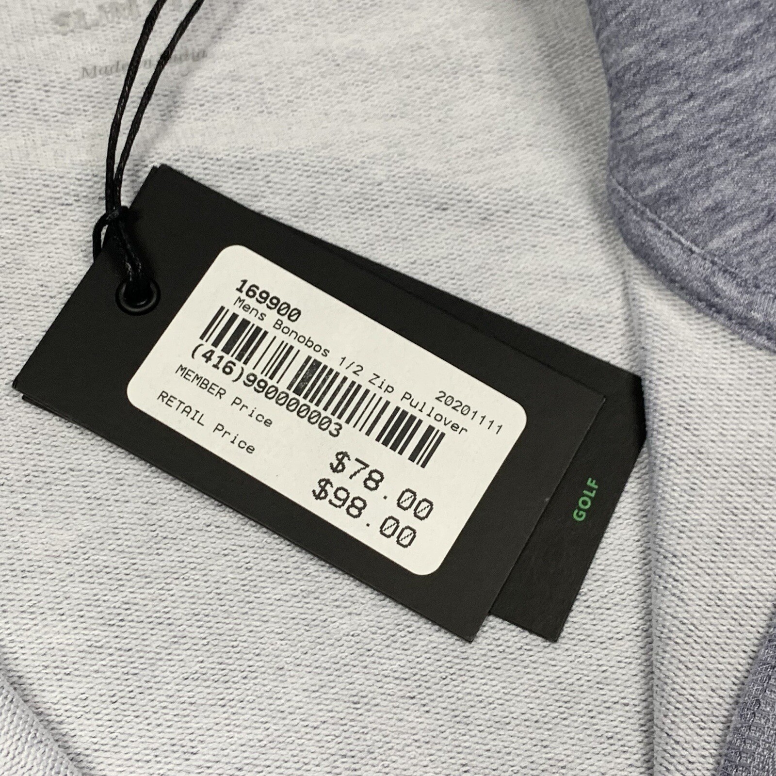 Bonobos Golf Playthrough Performance Half Zip Pul… - image 3