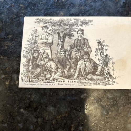 1861 CONFEDERATE POSTAL COVER CAMP SCENE FROM PHOTOGRAPH CHOICE - Picture 2 of 6
