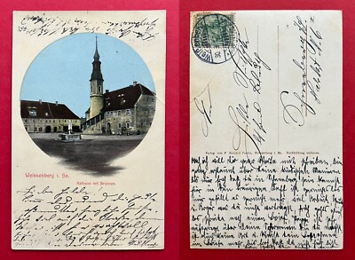 AK WEIßENBERG 1912 Rathaus mit Brunnen      ( 119304