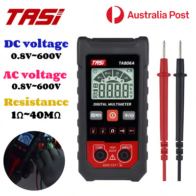 TASI Digital Multimeter Auto True RMS AC DC Voltage Tester Detector 4000 Counts