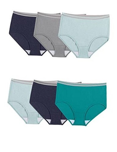 Women's Plus Size Underwear, Designed to Fit 12 Plus Brief - Cotton - Assorted