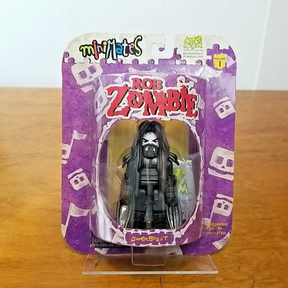 Figura Sellada Minimates Art Asylum 3" Rob Zombie Super Beast Volumen 1 2002 Foto 2 de 4