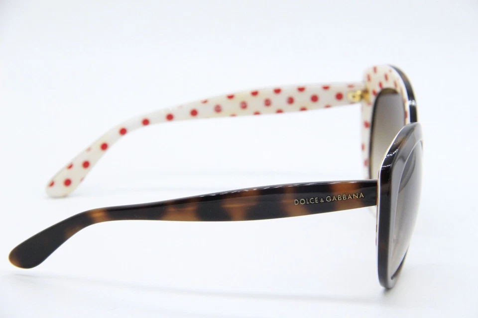 NUEVAS GAFAS DE SOL DOLCE & GABBANA DG 4227 2872/13 HABANA BLANCAS ROJAS AUTÉNTICAS 54-20 Foto 3 de 3