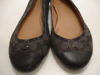 COACH Annabel Leather Flat ブラック C COACH Women's 8 B M Signature Black Jacquard Chelsea Slip-On
