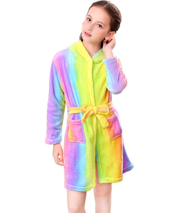 Unicorn Bathrobe for Girls Sleepwear Soft Hooded Robe | eBay