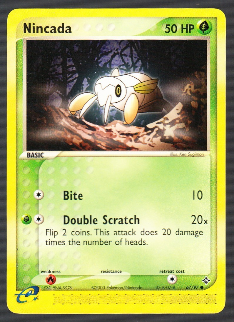 Nincada 67/97 Pokemon EX Dragon NM