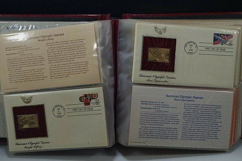 16 GOLDEN REPLICAS 1984 U.S. OLYMPIC GAMES STAMPS SET 1st DAY COVER SET 22K GOLD - Bild 3 von 11