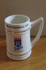 1985 KANSAS CITY ROYALS WORLD SERIES CHAMPIONS Ceramic Mug BRET SABERHAGEN MVP