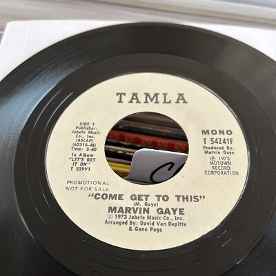 Marvin Gaye - Come Get To This - 1973 White Label Promo 7” 45rpm