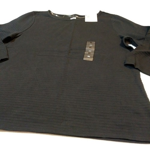S L XL Choose Size Womens White Black Blouse shirt NWT Basic Editions 3/4 Sleeve - Picture 8 of 18