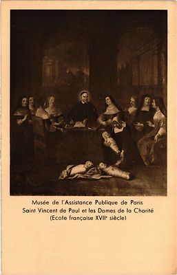 CPA PARIS 5. Saint Vincent de Paul et les Dmes de la Charité (324921)