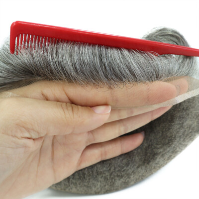 Men Toupee Hight Standard Perfect Bleached Knots French Lace Colored Hairpieces